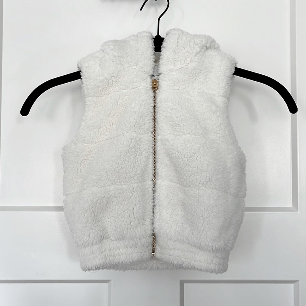 Janie and Jack Plush Hooded Vest Size 18-24 Months
